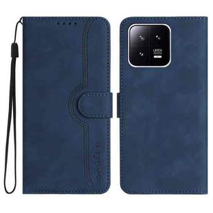 For Xiaomi 13 Heart Pattern Skin Feel Leather Phone Case(Royal Blue)