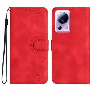 For Xiaomi Civi 2 Heart Pattern Skin Feel Leather Phone Case(Red)