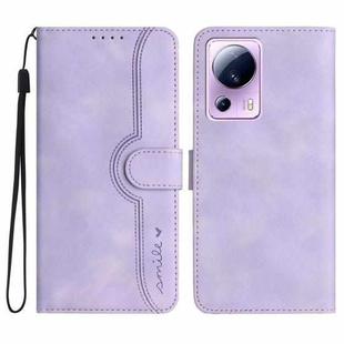 For Xiaomi Civi 2 Heart Pattern Skin Feel Leather Phone Case(Purple)