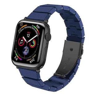 One-bead Resin Watch Band For Apple Watch Ultra 49mm / Series 8&7 45mm / SE 2&6&SE&5&4 44mm / 3&2&1 42mm(Carbon Fiber Blue)