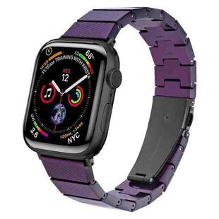 One-bead Resin Watch Band For Apple Watch Ultra 49mm / Series 8&7 45mm / SE 2&6&SE&5&4 44mm / 3&2&1 42mm(Carbon Fiber Purple)