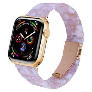 One-bead Resin Watch Band For Apple Watch Series 8&7 41mm / SE 2&6&SE&5&4 40mm / 3&2&1 38mm(Pink)