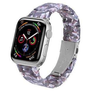 One-bead Resin Watch Band For Apple Watch Series 8&7 41mm / SE 2&6&SE&5&4 40mm / 3&2&1 38mm(Grey)