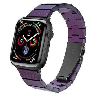 One-bead Resin Watch Band For Apple Watch Series 8&7 41mm / SE 2&6&SE&5&4 40mm / 3&2&1 38mm(Carbon Fiber Purple)