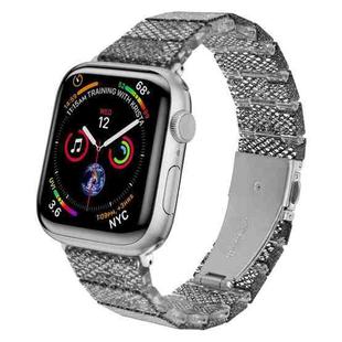 One-bead Resin Watch Band For Apple Watch Series 8&7 41mm / SE 2&6&SE&5&4 40mm / 3&2&1 38mm(Silver Grey)