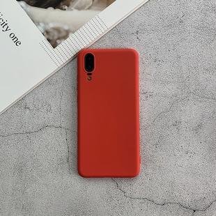 For Huawei P20 Shockproof Frosted TPU Protective Case(Red)