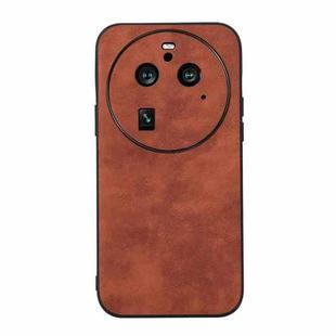 For OPPO Find X6 Pro Morocco Texture PU Phone Case(Brown)