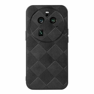 For OPPO Find X6 Pro Weave Plaid PU Phone Case(Black)