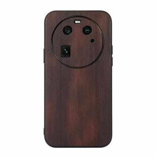 For OPPO Find X6 Yellow Cow Texture PU Phone Case(Coffee)