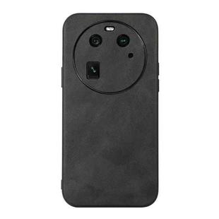 For OPPO Find X6 Cowhide Texture PU Phone Case(Black)