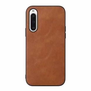 For Sony Xperia 10 V Cowhide Texture PU Phone Case(Brown)