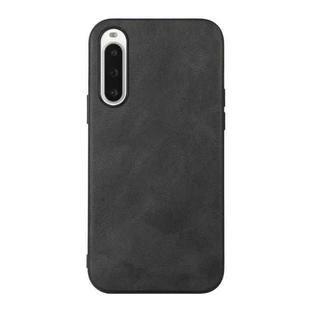 For Sony Xperia 10 V Cowhide Texture PU Phone Case(Black)