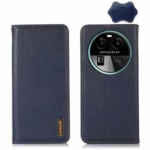 For OPPO Find X6 KHAZNEH Nappa Top Layer Cowhide Leather Phone Case(Blue)