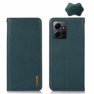 For Xiaomi Redmi Note 12 4G Global KHAZNEH Nappa Top Layer Cowhide Leather Phone Case(Green)