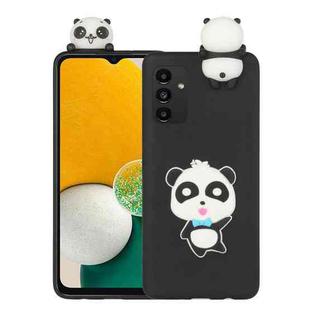 For Samsung Galaxy A54 5G 3D Lying Cartoon TPU Shockproof Phone Case(Panda with Blue Bow)