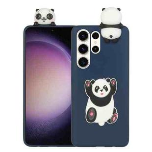 For Samsung Galaxy S23 Ultra 5G 3D Lying Cartoon TPU Shockproof Phone Case(Panda)