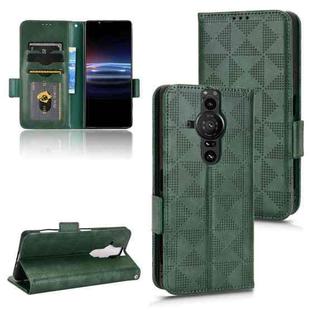 For Sony Xperia Pro-I Symmetrical Triangle Leather Phone Case(Green)