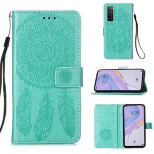For Huawei Nova 7 5G Dream Catcher Printing Horizontal Flip Leather Case with Holder & Card Slots & Wallet & Lanyard(Green)