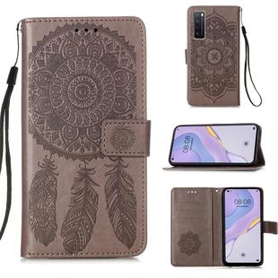 For Huawei Nova 7 5G Dream Catcher Printing Horizontal Flip Leather Case with Holder & Card Slots & Wallet & Lanyard(Grey)