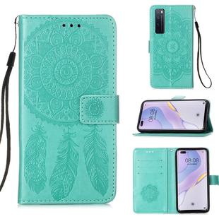 For Huawei Nova 7 Pro 5G Dream Catcher Printing Horizontal Flip Leather Case with Holder & Card Slots & Wallet & Lanyard(Green)