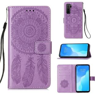 For Huawei Nova 7 SE Dream Catcher Printing Horizontal Flip Leather Case with Holder & Card Slots & Wallet & Lanyard(Purple)
