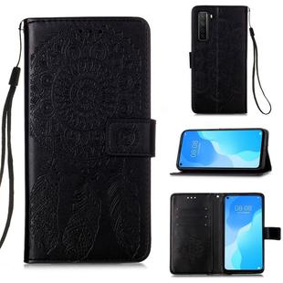 For Huawei Nova 7 SE Dream Catcher Printing Horizontal Flip Leather Case with Holder & Card Slots & Wallet & Lanyard(Black)