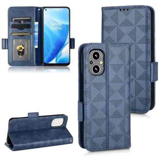 For OnePlus Nord N20 5G Symmetrical Triangle Leather Phone Case(Blue)