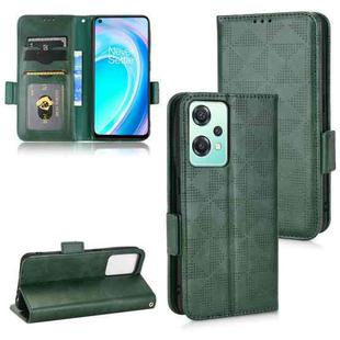 For OnePlus Nord CE 5G Symmetrical Triangle Leather Phone Case(Green)