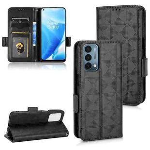 For OnePlus Nord N200 5G Symmetrical Triangle Leather Phone Case(Black)