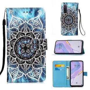 For Huawei nova 7 5G Painting Horizontal Flip Leather Case with Holder & Card Slot & Wallet & Lanyard(Mandala)