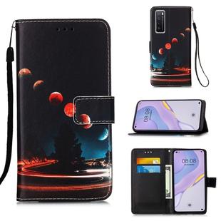 For Huawei nova 7 5G Painting Horizontal Flip Leather Case with Holder & Card Slot & Wallet & Lanyard(Wandering Earth)
