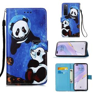 For Huawei nova 7 Pro 5G Painting Horizontal Flip Leather Case with Holder & Card Slot & Wallet & Lanyard(Panda Under The Sea)