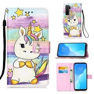 For Huawei nova 7 SE Painting Horizontal Flip Leather Case with Holder & Card Slot & Wallet & Lanyard(Spiral Pony)