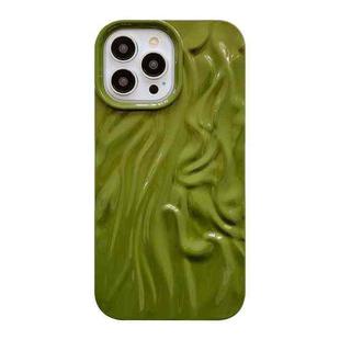 For iPhone 14 Pro Max Shiny Wrinkle Phone Case(Green)