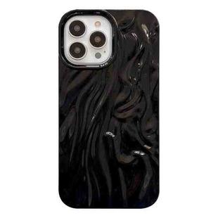For iPhone 14 Pro Shiny Wrinkle Phone Case(Black)