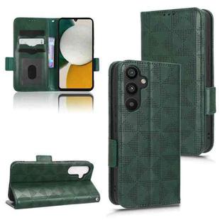 For Samsung Galaxy A34 5G Symmetrical Triangle Leather Phone Case(Green)