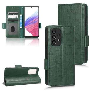 For Samsung Galaxy A53 5G Symmetrical Triangle Leather Phone Case(Green)