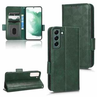 For Samsung Galaxy S21+ 5G Symmetrical Triangle Leather Phone Case(Green)