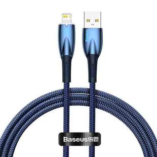 Baseus Glimmer Series 2.4A USB to 8 Pin Fast Charging Data Cable, Length:1m(Blue)