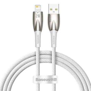 Baseus Glimmer Series 2.4A USB to 8 Pin Fast Charging Data Cable, Length:1m(White)