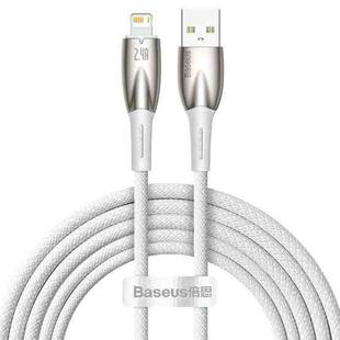 Baseus Glimmer Series 2.4A USB to 8 Pin Fast Charging Data Cable, Length:2m(White)