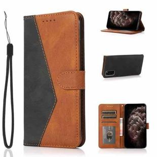 For Samsung Galaxy S20 Dual-color Stitching Leather Phone Case(Black Brown)