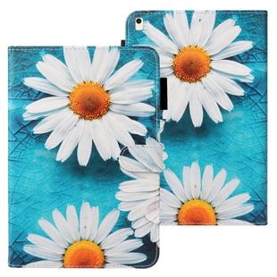For iPad 10.2 Cross Texture Painted Horizontal Leather Case with Sleep / Wake-up Function & Card Slot & Holder & Wallet(Chrysanthemum)