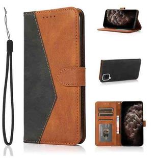 For Samsung Galaxy A42 5G Dual-color Stitching Leather Phone Case(Black Brown)