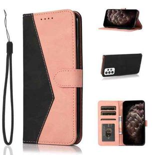 For Samsung Galaxy A52 5G / 4G Dual-color Stitching Leather Phone Case(Black Rose Gold)