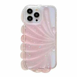 For iPhone 14 Pro Max Glitter Shell Texture Epoxy TPU Phone Case(Pink)