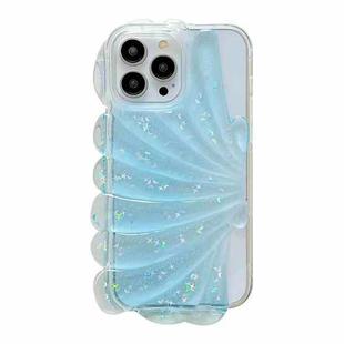 For iPhone 14 Pro Glitter Shell Texture Epoxy TPU Phone Case(Blue)