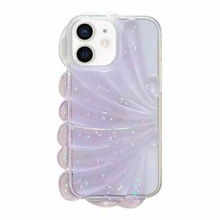For iPhone 12 Glitter Shell Texture Epoxy TPU Phone Case(Purple)
