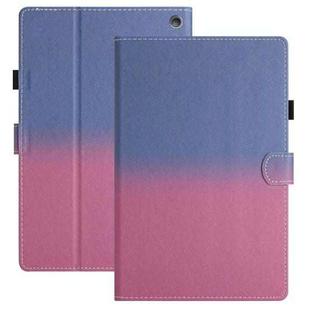 For Amazon Kindle Fire HD8 2020 Stitching Gradient Leather Tablet Case(Blue Rose)