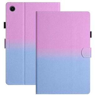 For Samsung Galaxy Tab A7 2020 T500 / T505 Stitching Gradient Leather Tablet Case(Purple Blue)